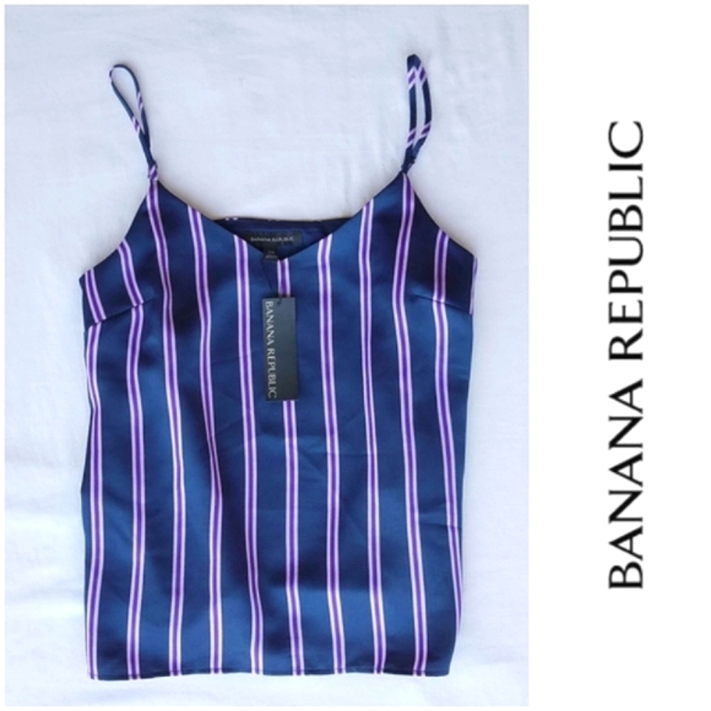 Banana Republic Striped Essential Lined Tank